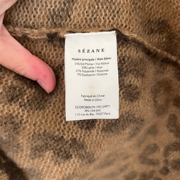 Sezane Leopard Print Sweater Dress - Picture 6 of 7